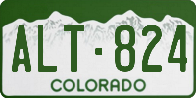 CO license plate ALT824