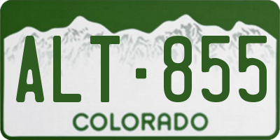 CO license plate ALT855