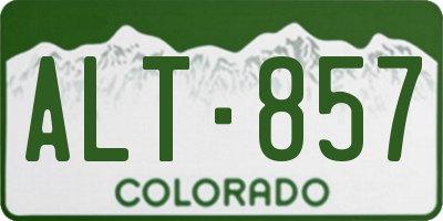 CO license plate ALT857