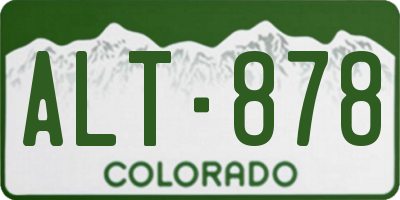 CO license plate ALT878