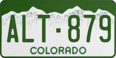 CO license plate ALT879