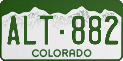 CO license plate ALT882
