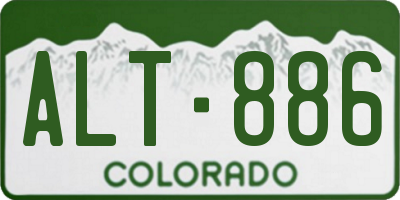 CO license plate ALT886
