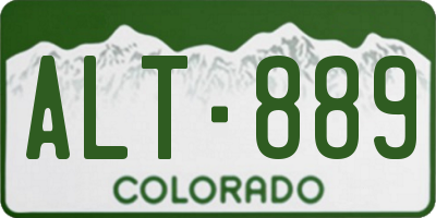 CO license plate ALT889