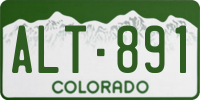 CO license plate ALT891