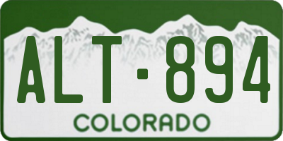 CO license plate ALT894