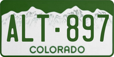 CO license plate ALT897