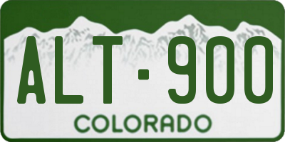 CO license plate ALT900