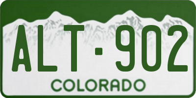 CO license plate ALT902