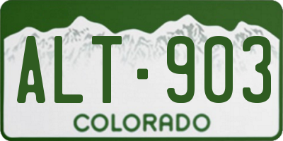 CO license plate ALT903