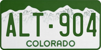 CO license plate ALT904