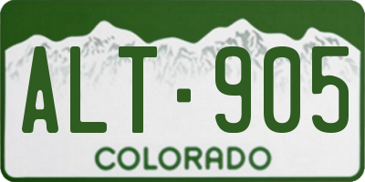 CO license plate ALT905
