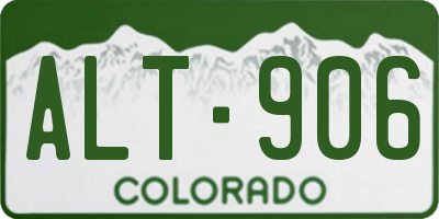 CO license plate ALT906