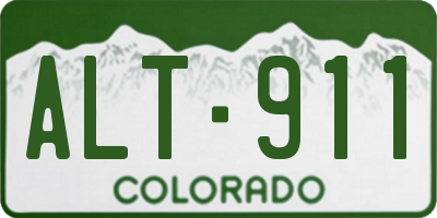 CO license plate ALT911