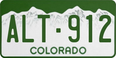 CO license plate ALT912