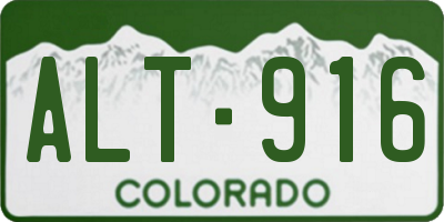 CO license plate ALT916
