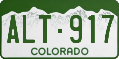 CO license plate ALT917
