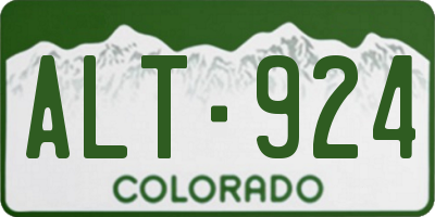 CO license plate ALT924