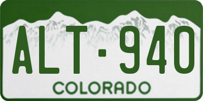 CO license plate ALT940