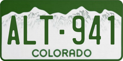 CO license plate ALT941