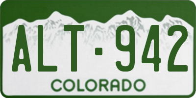 CO license plate ALT942