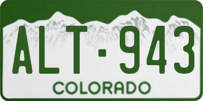 CO license plate ALT943