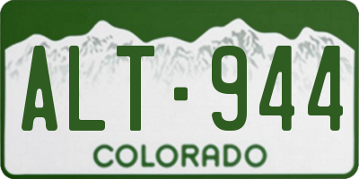 CO license plate ALT944
