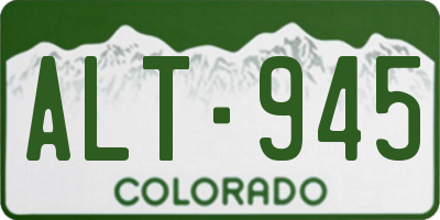 CO license plate ALT945