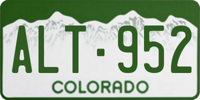CO license plate ALT952