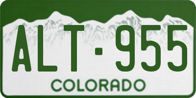 CO license plate ALT955