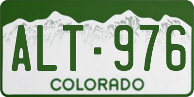 CO license plate ALT976
