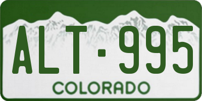 CO license plate ALT995