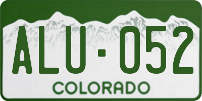 CO license plate ALU052