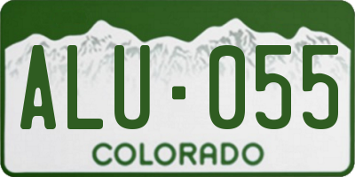 CO license plate ALU055