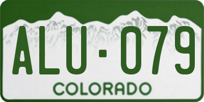 CO license plate ALU079