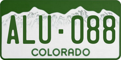 CO license plate ALU088