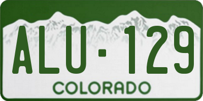 CO license plate ALU129
