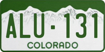 CO license plate ALU131