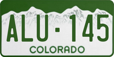 CO license plate ALU145