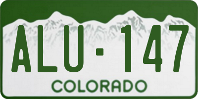 CO license plate ALU147