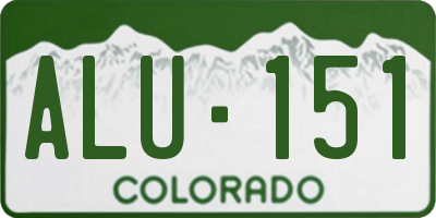 CO license plate ALU151
