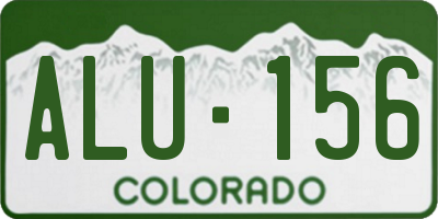 CO license plate ALU156