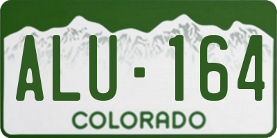 CO license plate ALU164