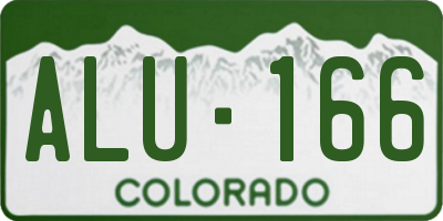 CO license plate ALU166