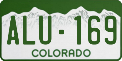 CO license plate ALU169
