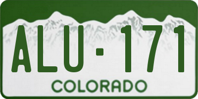 CO license plate ALU171
