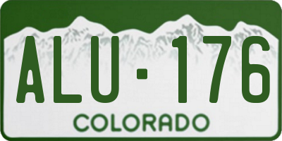 CO license plate ALU176