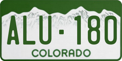 CO license plate ALU180