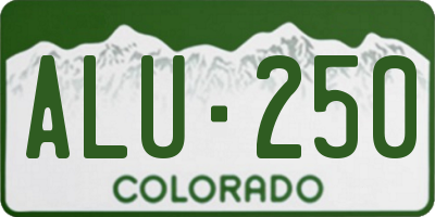 CO license plate ALU250