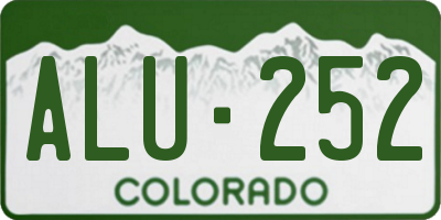 CO license plate ALU252